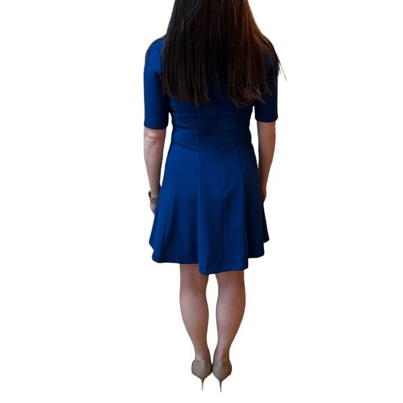 Cynthia Rowley Blue A-Line Elbow Sleeve Dress - Picture 5 of 16